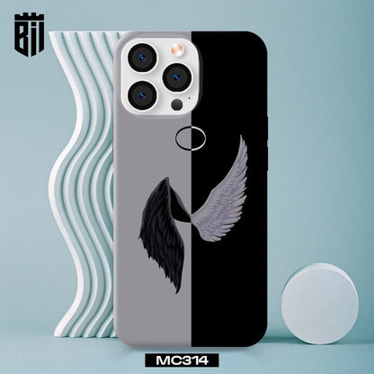 MC314 Black Grey Wings Mobile Case - BREACHIT