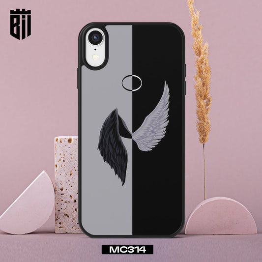 MC314 Black Grey Wings Mobile Case - BREACHIT