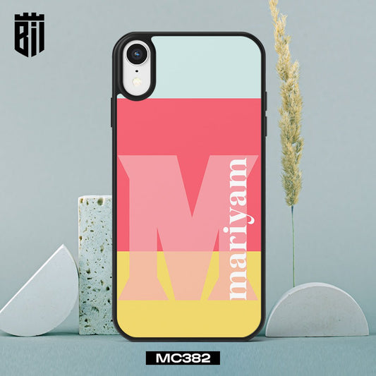 MC382 M Alphabet Maryam Name Design Customized Mobile Case - BREACHIT
