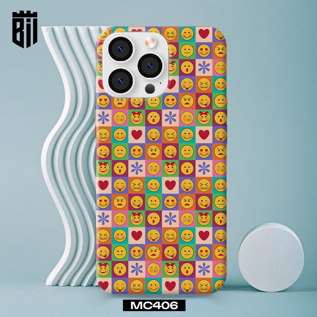 MC406 Multiple Emojis Design Mobile Case - BREACHIT