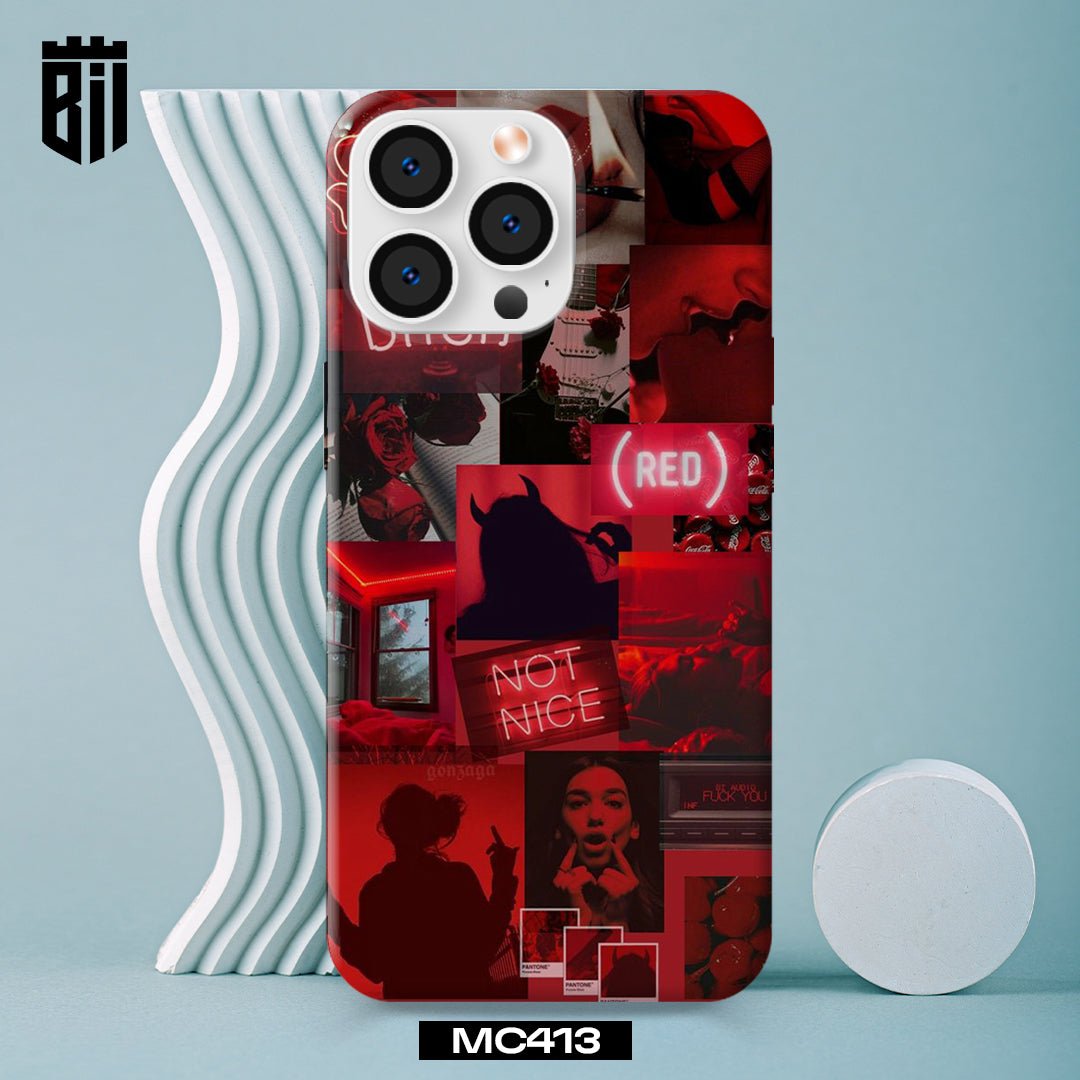 MC413 Aesthetic Red Collage Design Mobile Case - BREACHIT