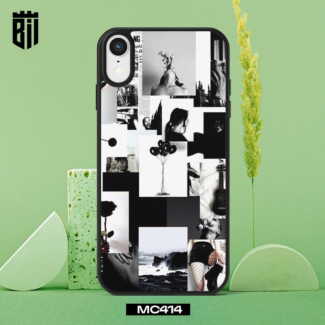 MC414 Black Aesthetic Collage Design Mobile Case - BREACHIT