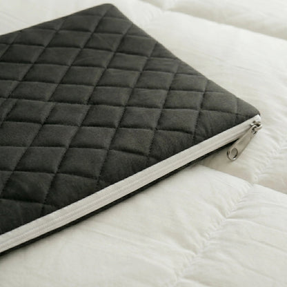 Midnight Black Quilt Puffer Laptop Sleeve - BREACHIT