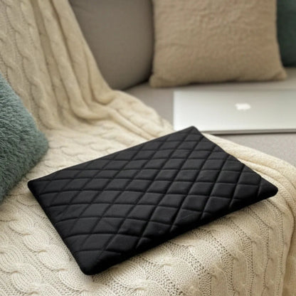 Midnight Black Quilt Puffer Laptop Sleeve - BREACHIT