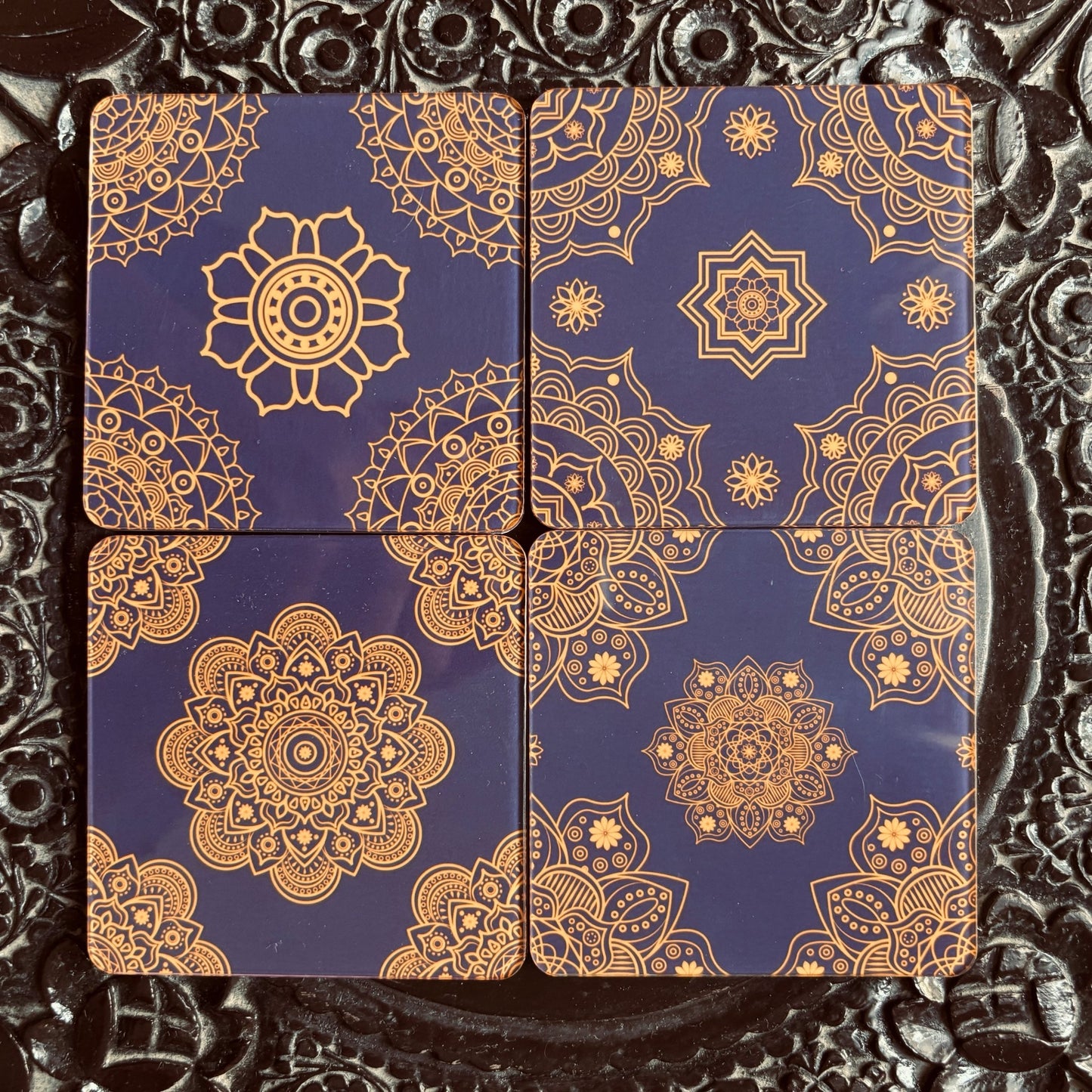 Mystic Gold Tea Coasters Set - BREACHIT