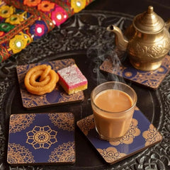 Mystic Gold Tea Coasters Set - BREACHIT