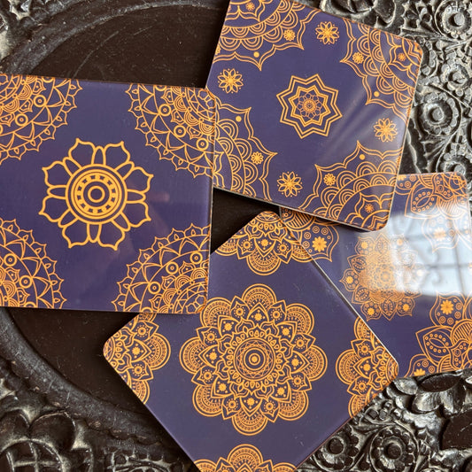 Mystic Gold Tea Coasters Set - BREACHIT