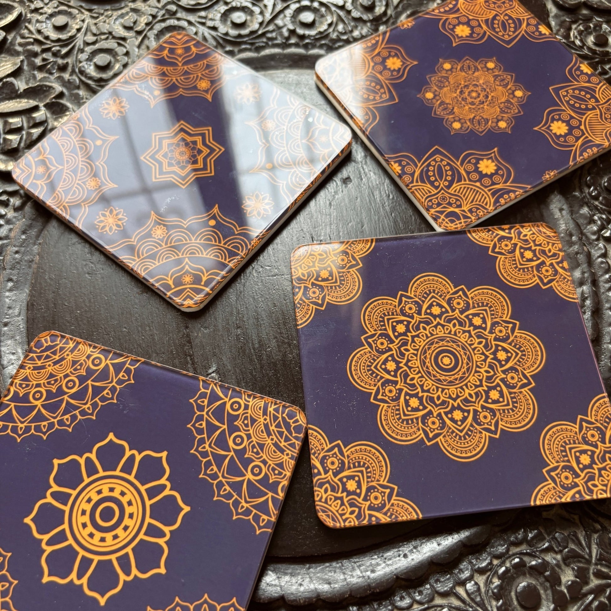 Mystic Gold Tea Coasters Set - BREACHIT