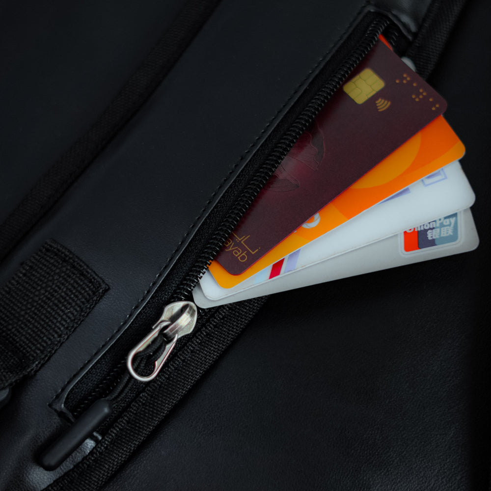 Noir Leatherite Backpack - BREACHIT