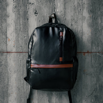 Noir Leatherite Backpack - BREACHIT