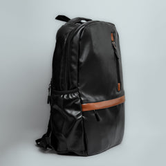 Noir Leatherite Backpack - BREACHIT
