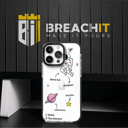 PC005 Space Things Acrylic Black Border Mobile Case - BREACHIT