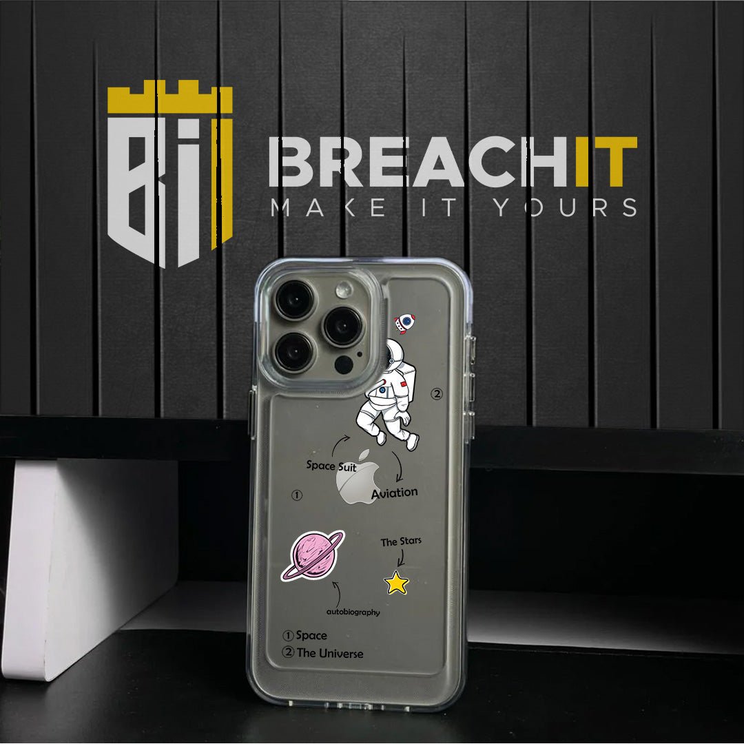 PC005 Space Things Acrylic Black Border Mobile Case - BREACHIT