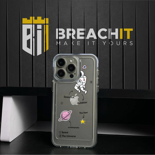 PC005 Space Things Acrylic Black Border Mobile Case - BREACHIT