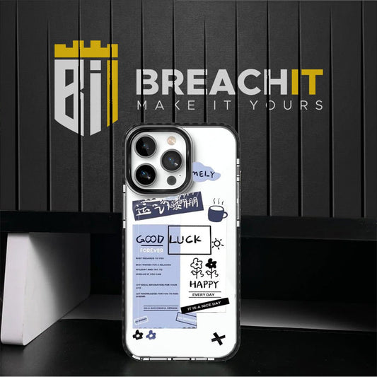 PC007 Good Luck Acrylic Black Border Mobile Case - BREACHIT