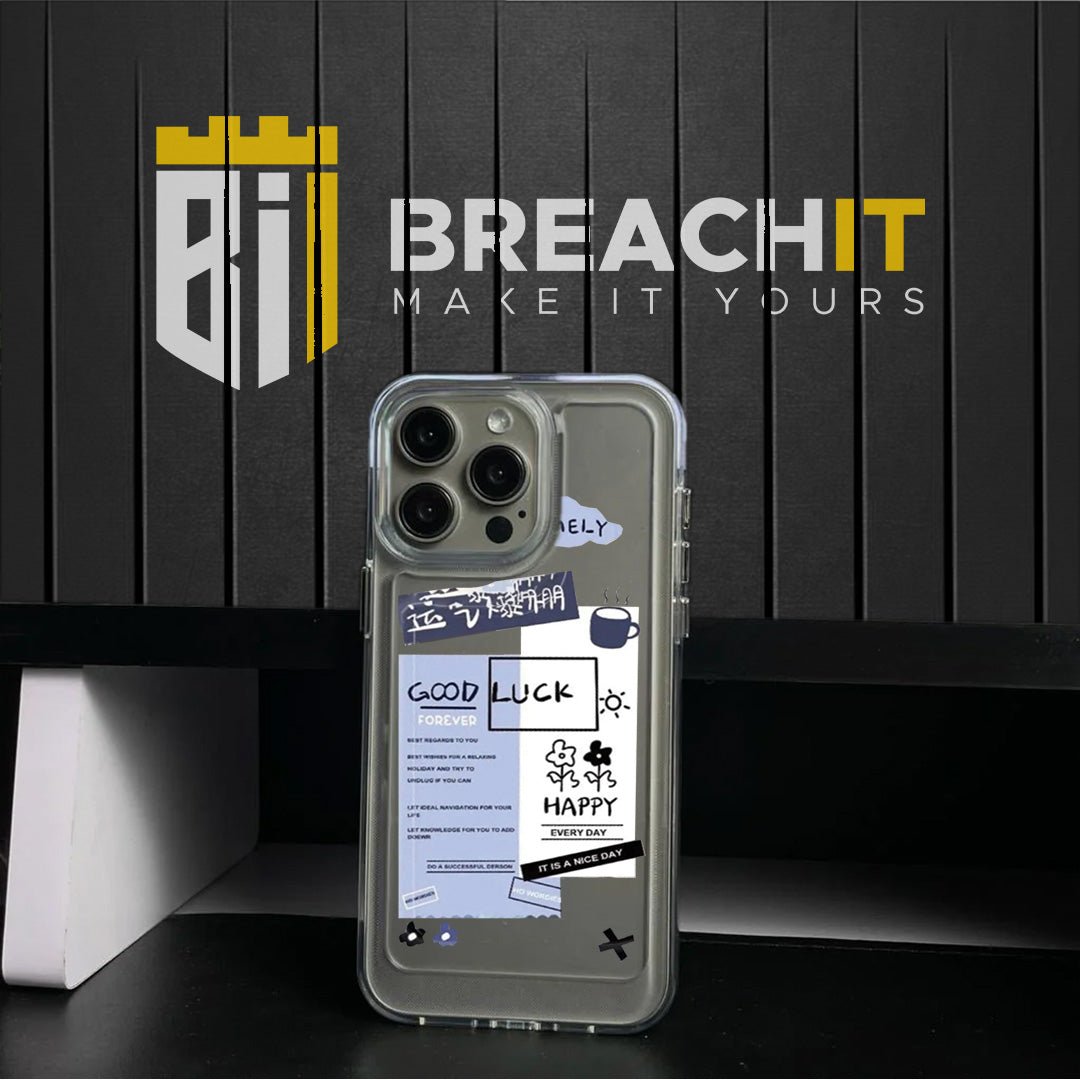 PC007 Good Luck Acrylic Black Border Mobile Case - BREACHIT