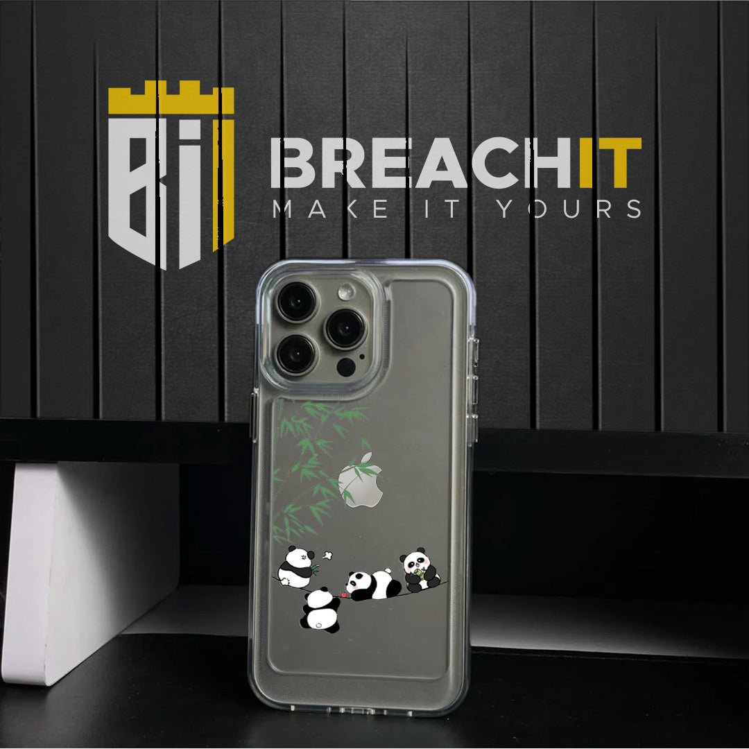 PC012 Panda's Acrylic Black Border Mobile Case - BREACHIT