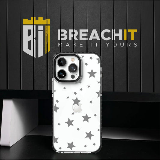 PC017 Stars Acrylic Black Border Mobile Case - BREACHIT