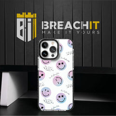 PC021 Happy Face Acrylic Black Border Mobile Case - BREACHIT