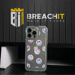 PC021 Happy Face Acrylic Black Border Mobile Case - BREACHIT