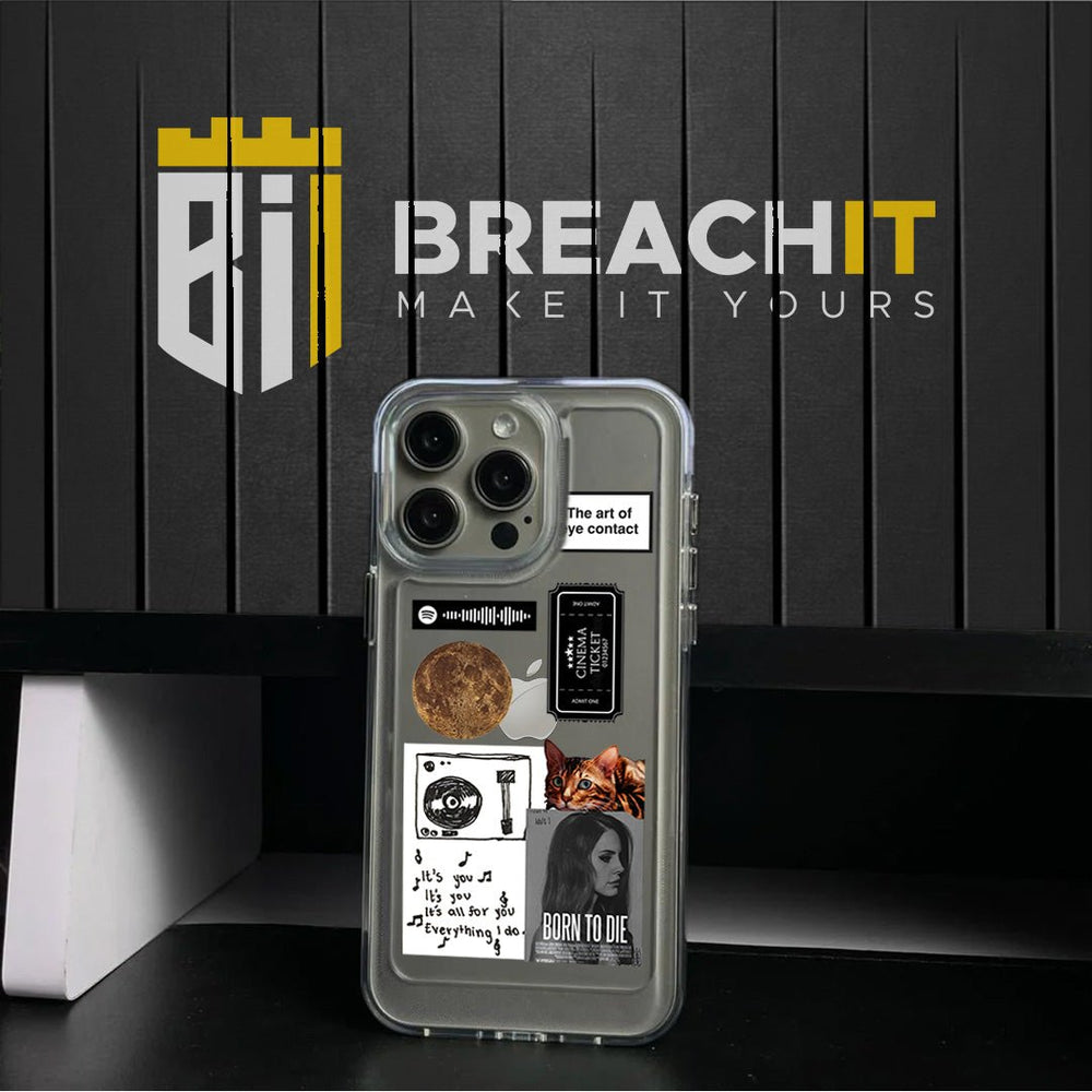 PC022 Eye Contact Acrylic Black Border Mobile Case - BREACHIT