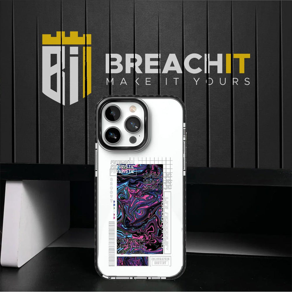 PC024 Futuristic Acrylic Black Border Mobile Case - BREACHIT