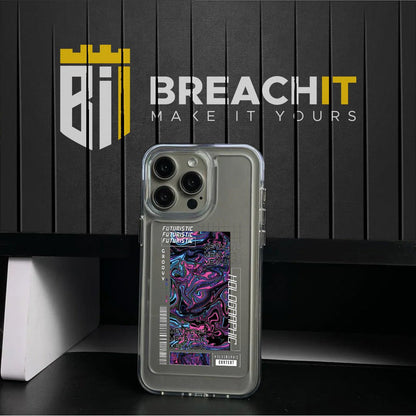 PC024 Futuristic Acrylic Black Border Mobile Case - BREACHIT