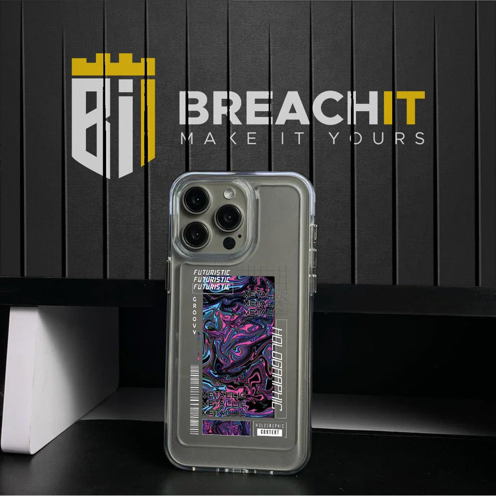 PC024 Futuristic Acrylic Black Border Mobile Case - BREACHIT