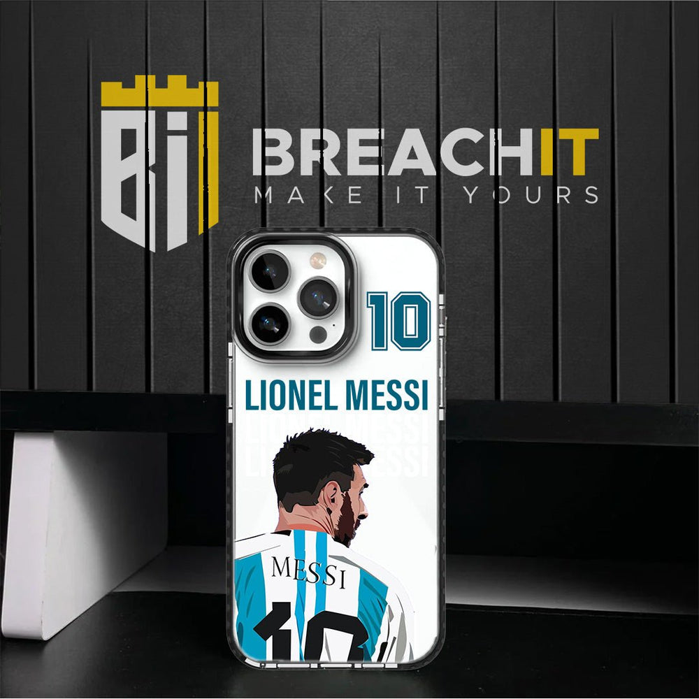 PC026 Messi Acrylic Black Border Mobile Case - BREACHIT