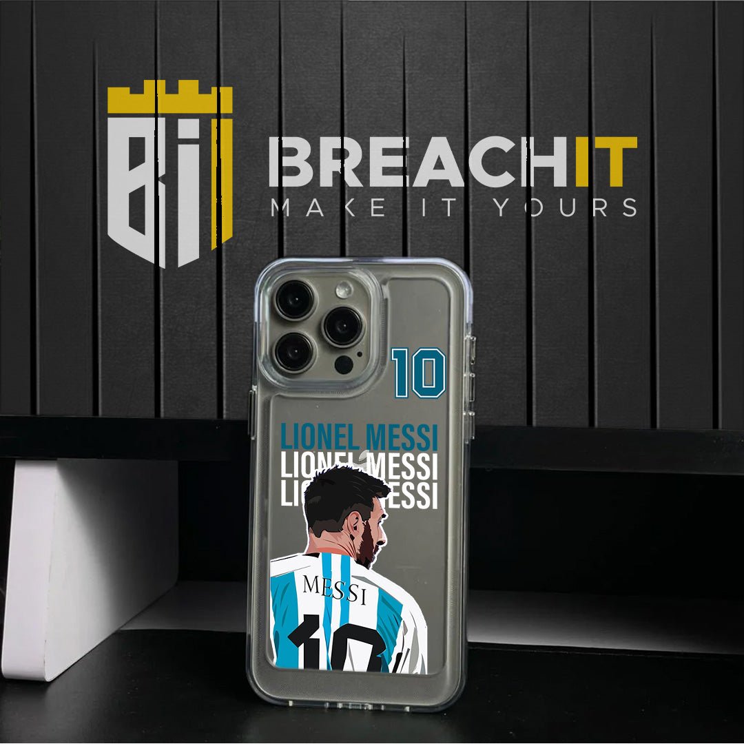 PC026 Messi Acrylic Black Border Mobile Case - BREACHIT