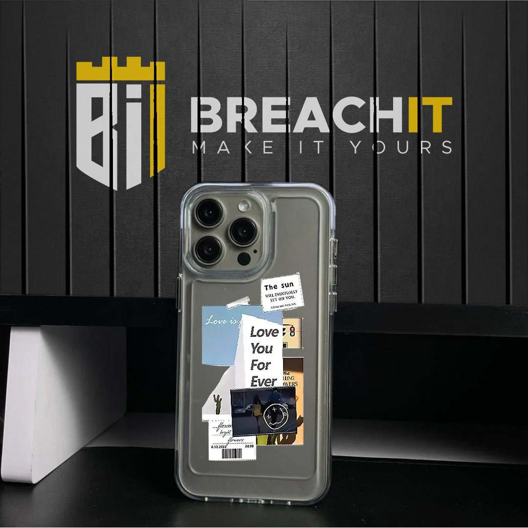 PC027 Love you Forever Acrylic Black Border Mobile Case - BREACHIT