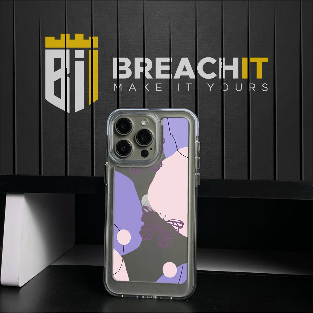 PC028 Butterfly Acrylic Black Border Mobile Case - BREACHIT