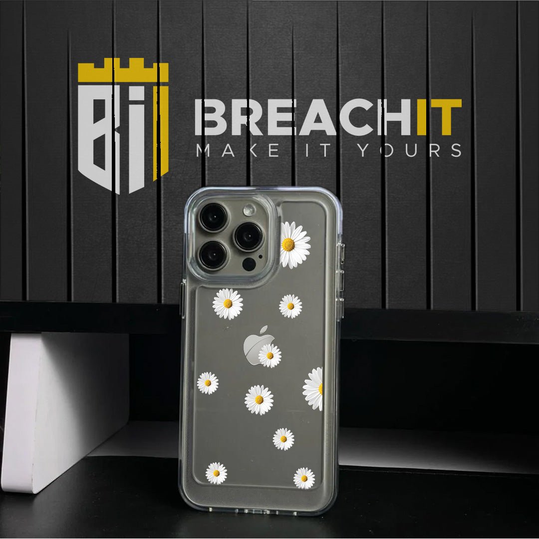 PC032 Flowers Acrylic Black Border Mobile Case - BREACHIT