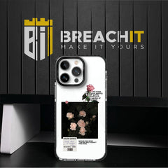 PC037 Rose Acrylic Black Border Mobile Case - BREACHIT