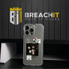 PC037 Rose Acrylic Black Border Mobile Case - BREACHIT