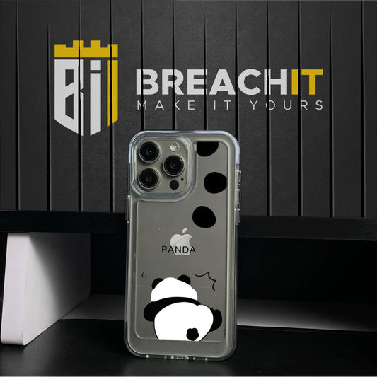PC039 Panda Acrylic Black Border Mobile Case - BREACHIT