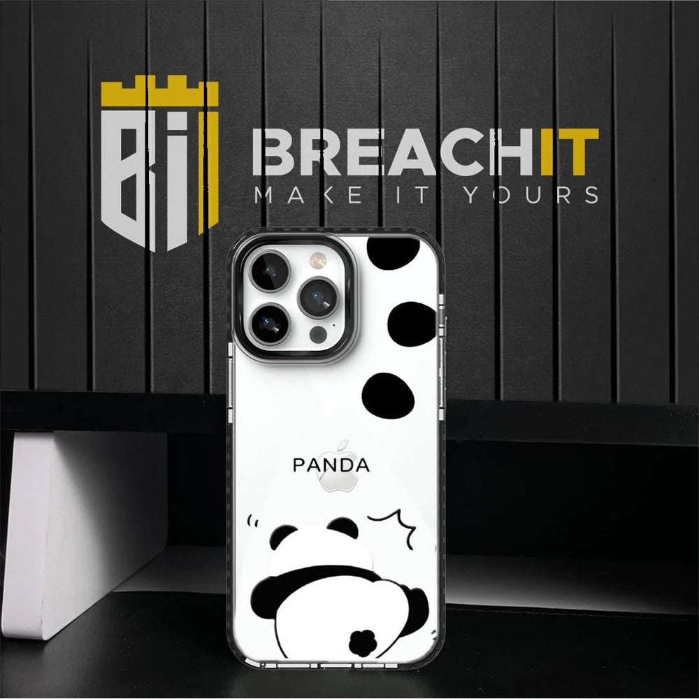 PC039 Panda Acrylic Black Border Mobile Case - BREACHIT