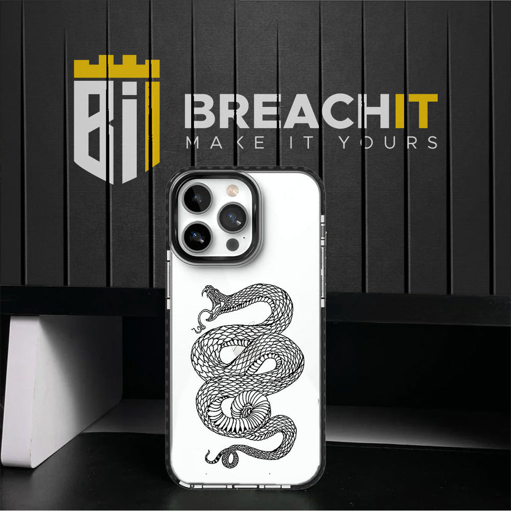 PC041 snake Acrylic Black Border Mobile Case - BREACHIT
