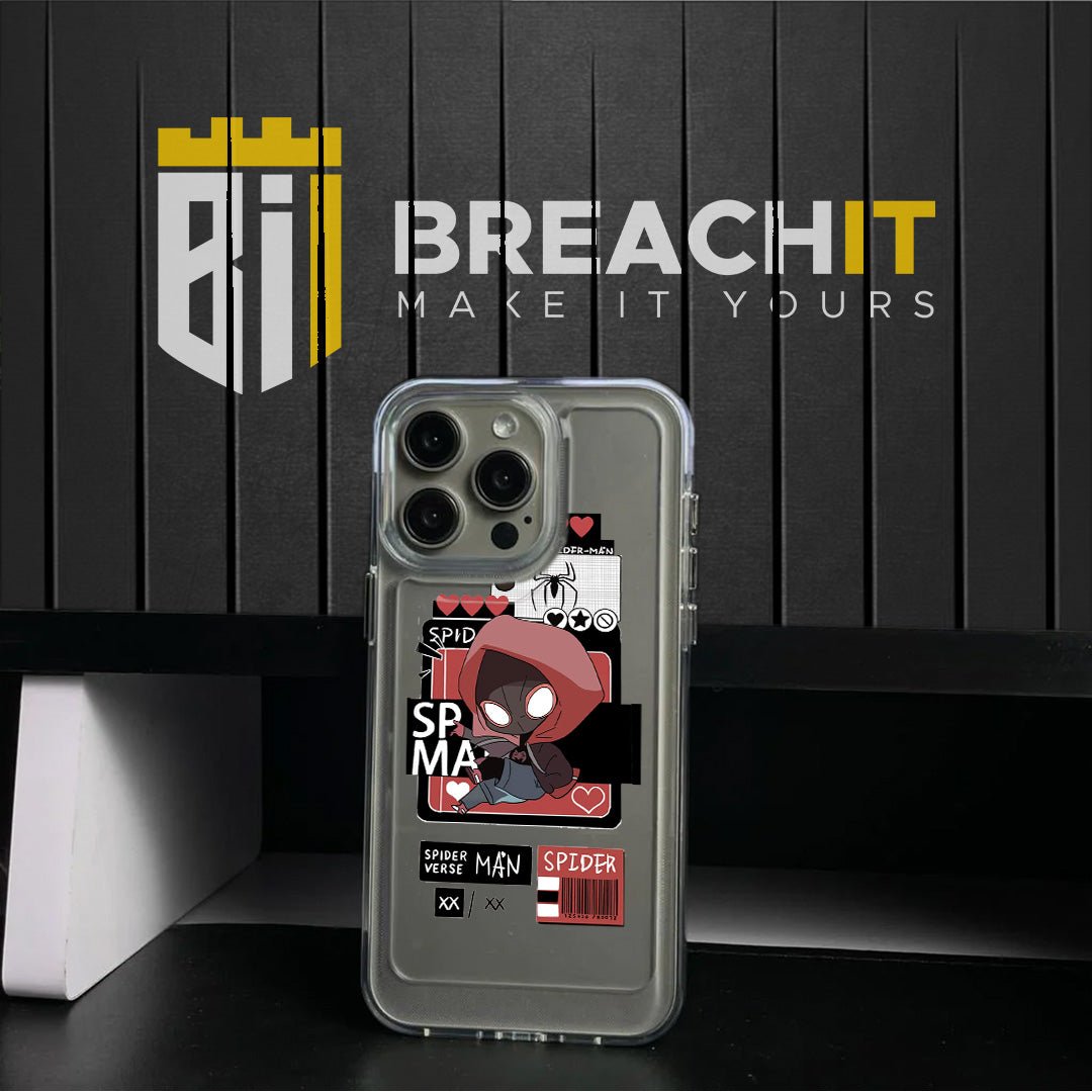 PC042 Spider Man Acrylic Black Border Mobile Case - BREACHIT