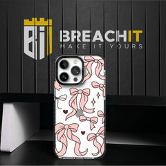 PC045 Blush Bows Acrylic Black Border Mobile Case - BREACHIT