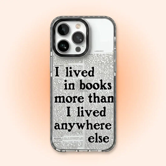 PC046 Book Lover Acrylic Black Border Mobile Case - BREACHIT