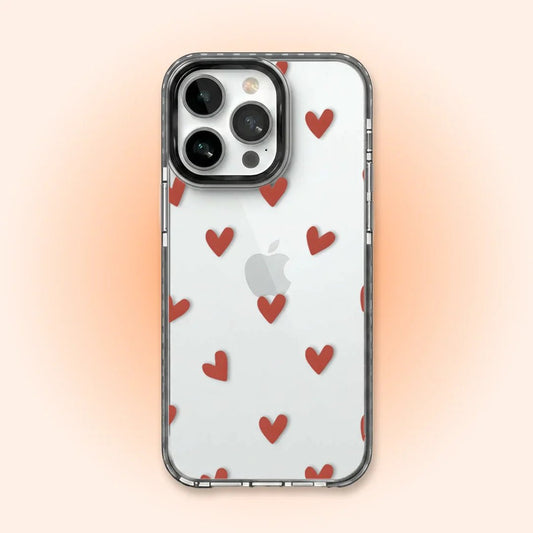 PC050 Heart Doodle Acrylic Black Border Mobile Case - BREACHIT