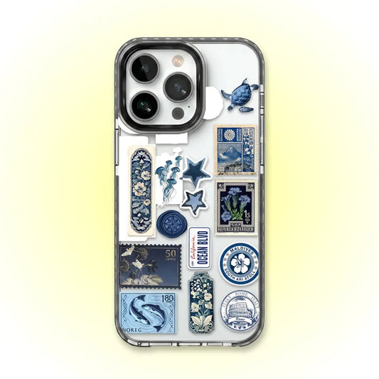PC052 Robo Collage Acrylic Black Border Mobile Case - BREACHIT