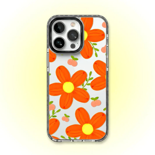 PC061 Daisy Burst Acrylic Black Border Mobile Case - BREACHIT
