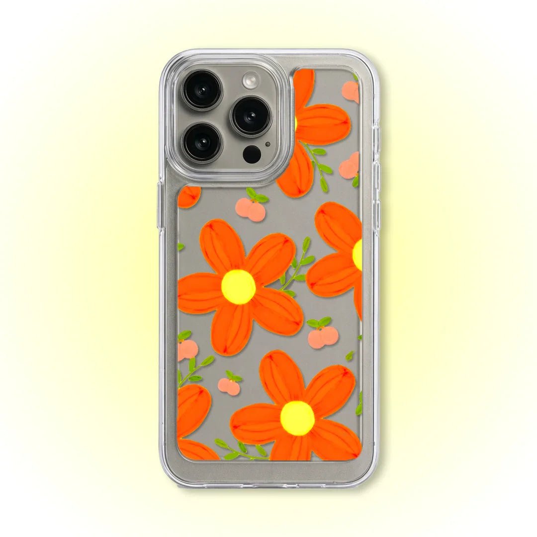 PC061 Daisy Burst Acrylic Black Border Mobile Case - BREACHIT