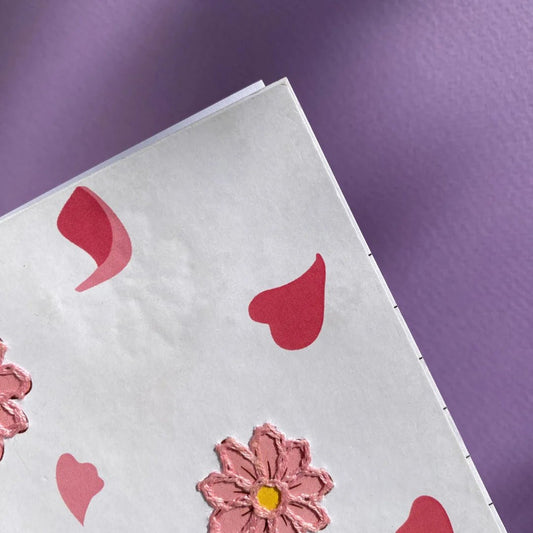 Petal Whispers Embroidered Notebook - BREACHIT