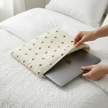 Petit Coeur Quilt Puffer Laptop Sleeve - BREACHIT