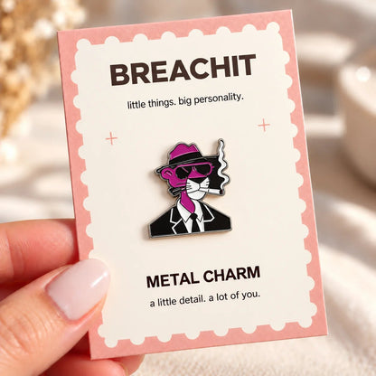 Pink Panther - Adhesive Metal Charm - BREACHIT