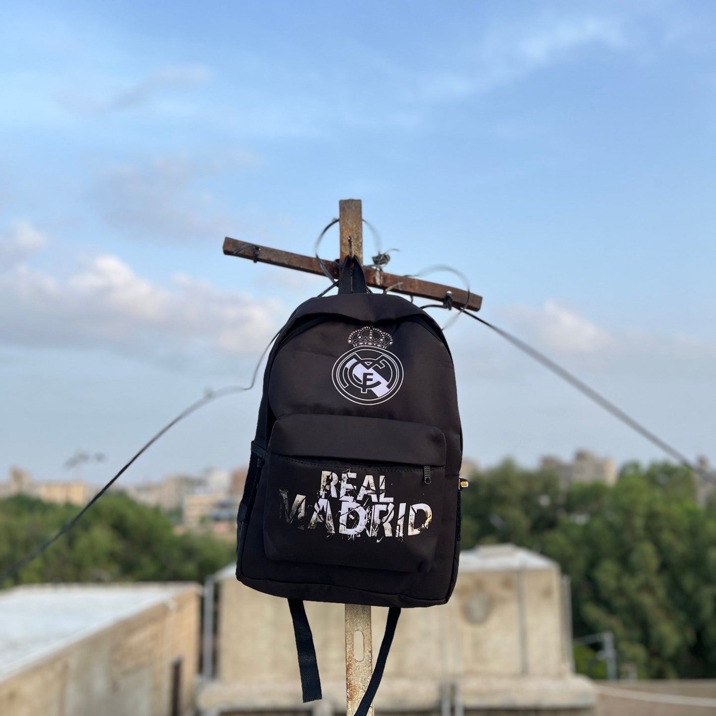 Real Madrid Allover Printed Backpack - BREACHIT