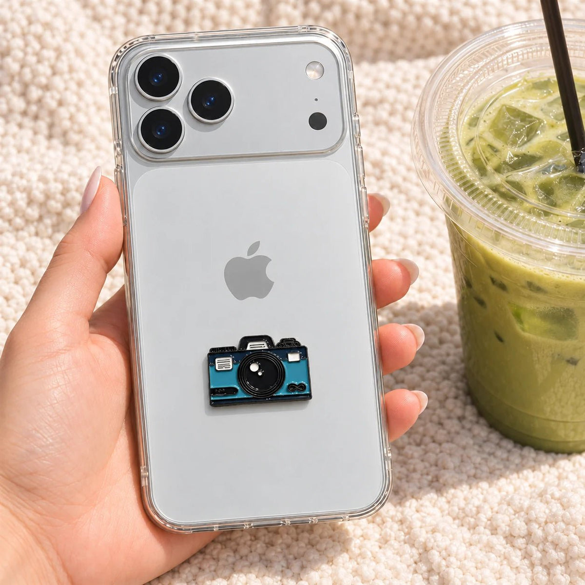 Retro Camera - Adhesive Metal Charm - BREACHIT